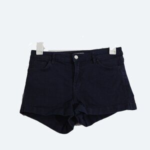 H&M dark blue chino denim shorts rolled size 10